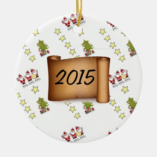 Plantilla personalizada de ornamento de Navidad fo (Frente)