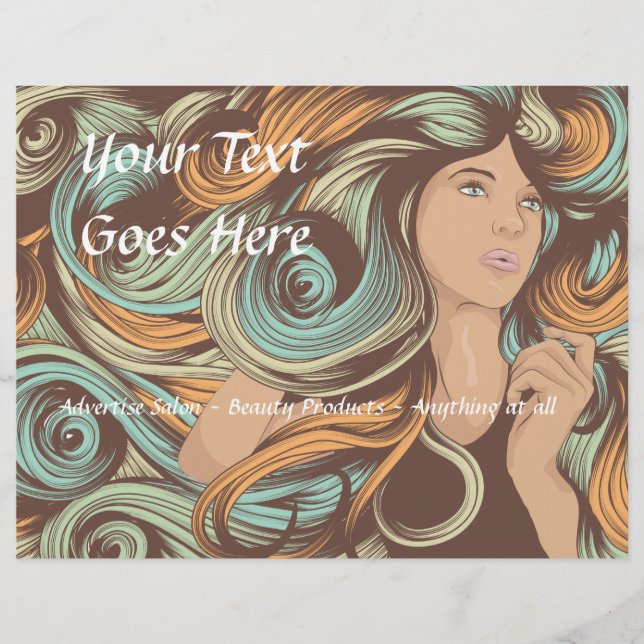 Plantilla personalizada de volante de salón (Frente)