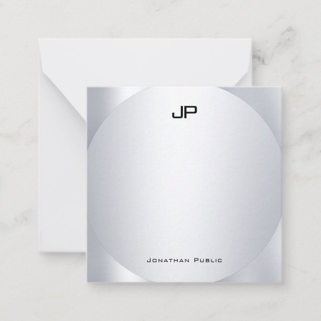 Plantilla personalizada elegante de monograma fals (Anverso)