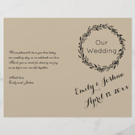 Plantilla personalizada para ceremonia de boda - F