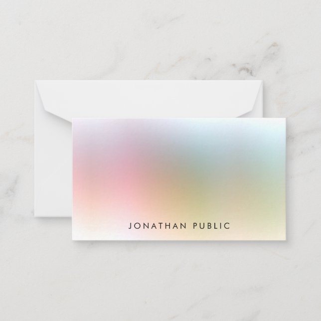 Plantilla personalizado moderna de color elegante  (Anverso)