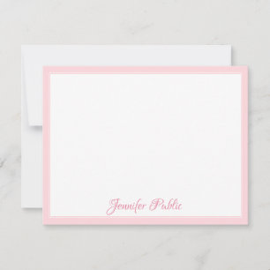 Plantilla plana de borde blanco rosado con guión d
