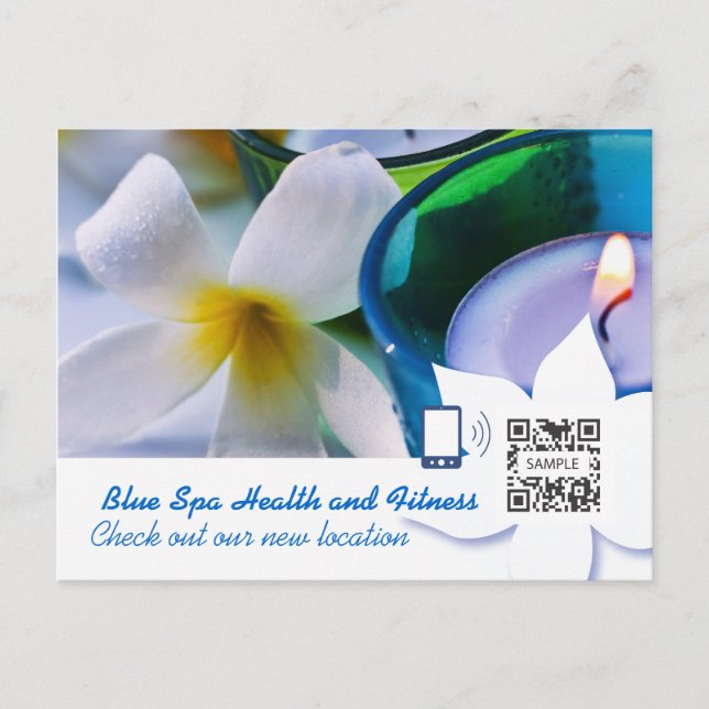 Plantilla postal Blue Spa (Anverso)
