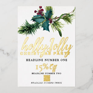 Plantilla promocional de Berry Holly y Red