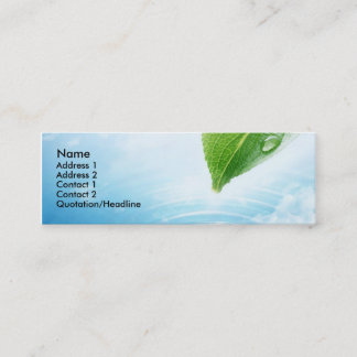 Plantilla pura de la tarjeta del perfil del agua