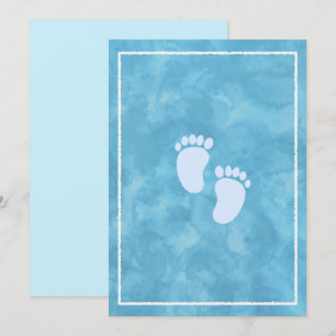Plantilla rectangular para baby shower de acuarela