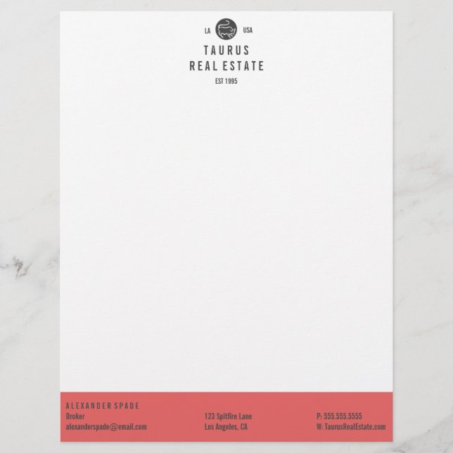 Plantilla roja profesional simple del papel con (Anverso)