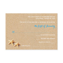 Plantilla RSVP de Boda de Beachy