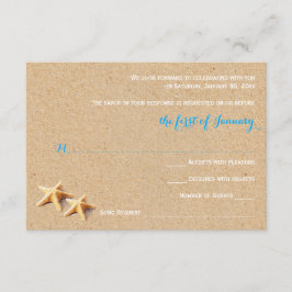 Plantilla RSVP de Boda de Beachy