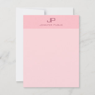 Plantilla Rubor simple rosa monogramada moderna