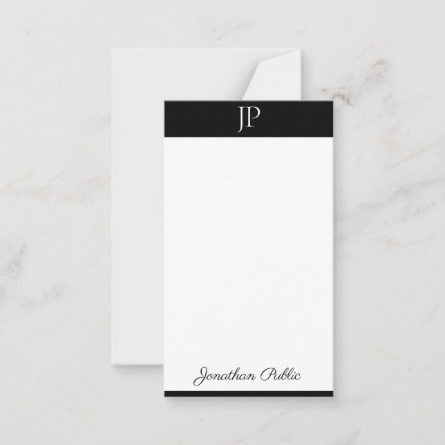 Plantilla simple de monograma con letra de caligra (Anverso)