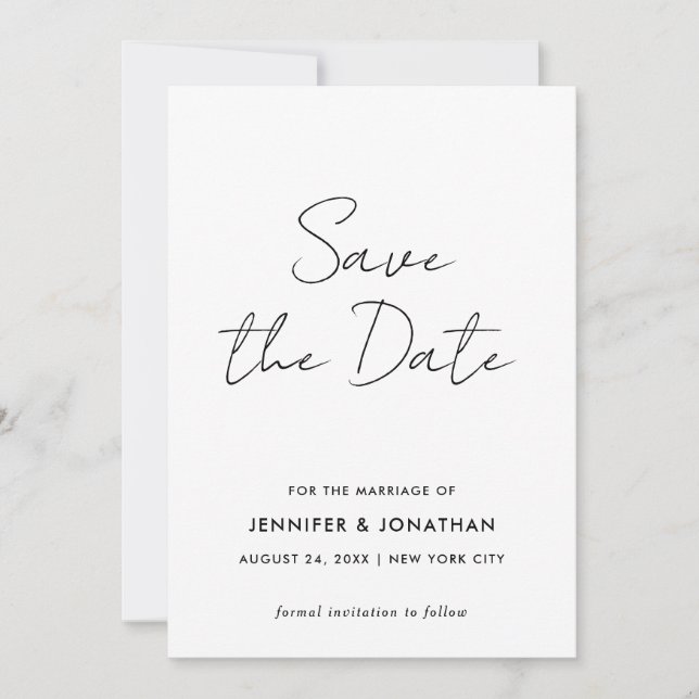 Plantilla simple moderna de guión en blanco y negr (Anverso)