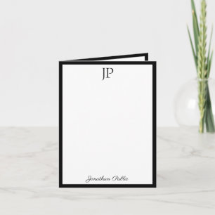 Plantilla simple monogramada de script de caligraf