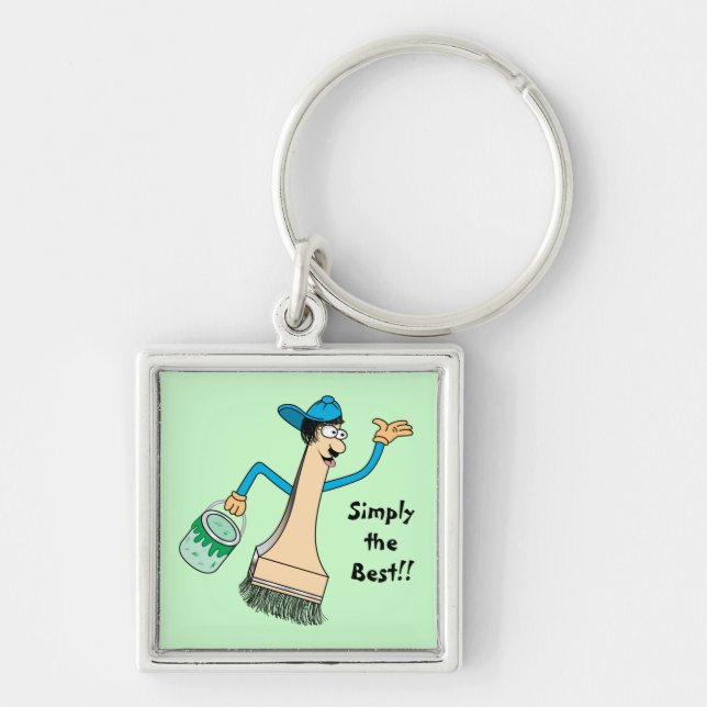 Plantilla superior cuadrada del llavero del pintor (Frente)