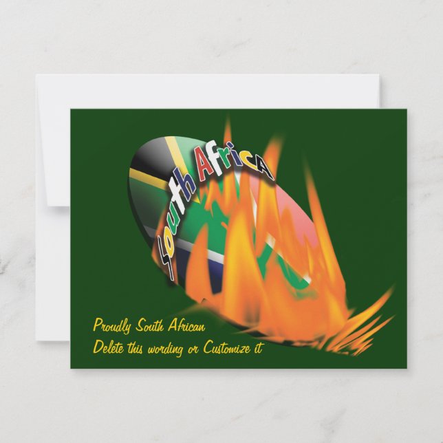 Plantilla surafricana de las invitaciones del (Anverso)