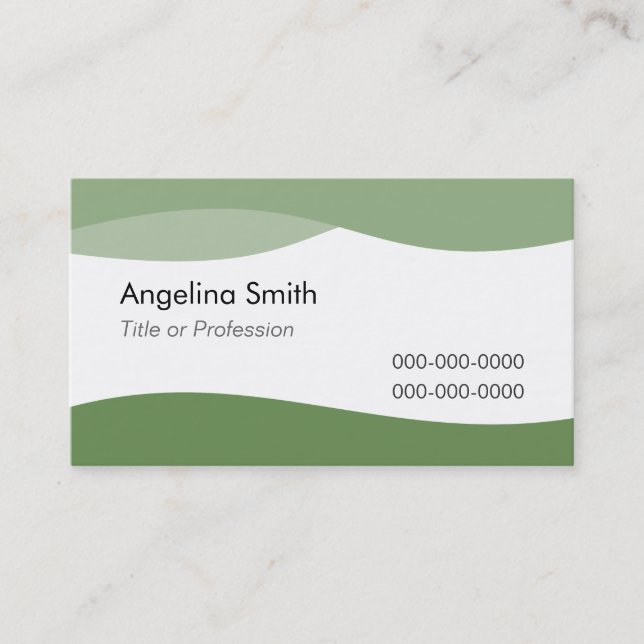 Plantilla Tarjeta de visita ondas de agua E1G (Anverso)