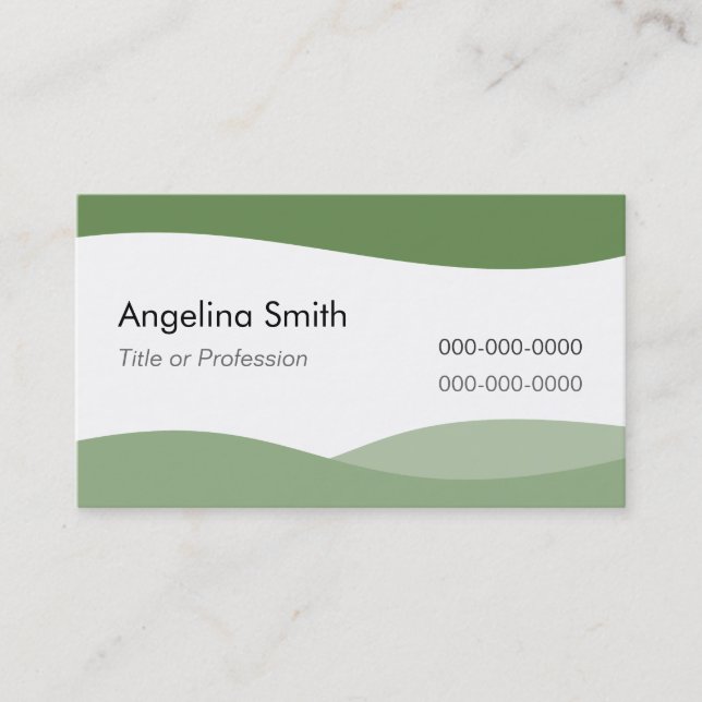 Plantilla Tarjeta de visita ondas de agua E1G (Anverso)