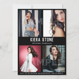 Plantilla temporaria del negro de la tarjeta de