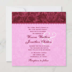 Plantilla V16 de matrimonio Ruby Red and Pink Dama