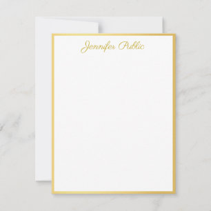 Plantilla vertical de guión de mano de oro persona