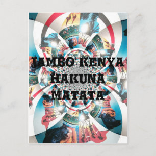 Plantilla vertical de tarjeta postal Hakuna Matata