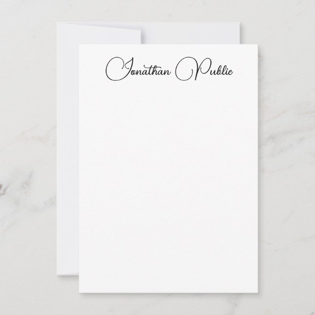 Plantilla vertical moderna de nombre de script man (Anverso)