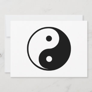 Plantilla Yin Yang de Ilustracion blanco y negro