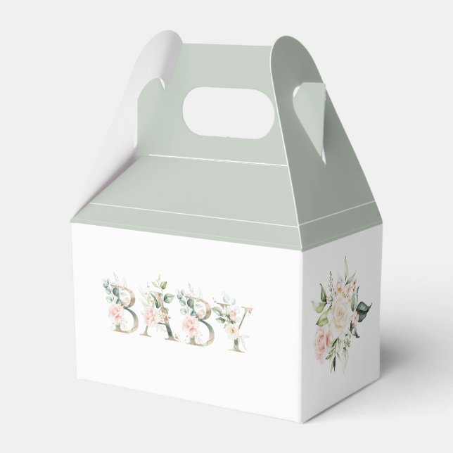 PLANTILLAS. Caja de Baby Shower Favor (Front Side)