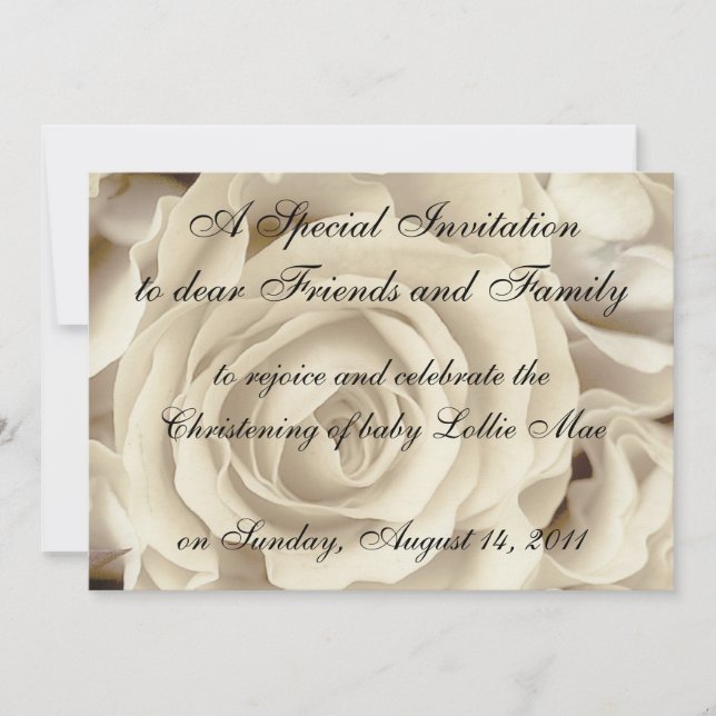 Plantillas de bautismo de invitación (Anverso)