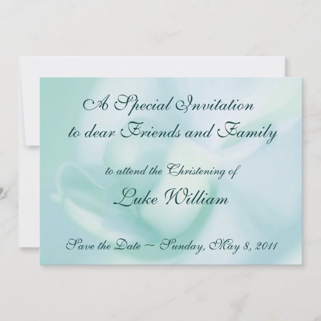 Plantillas de bautismo de invitación (Anverso)