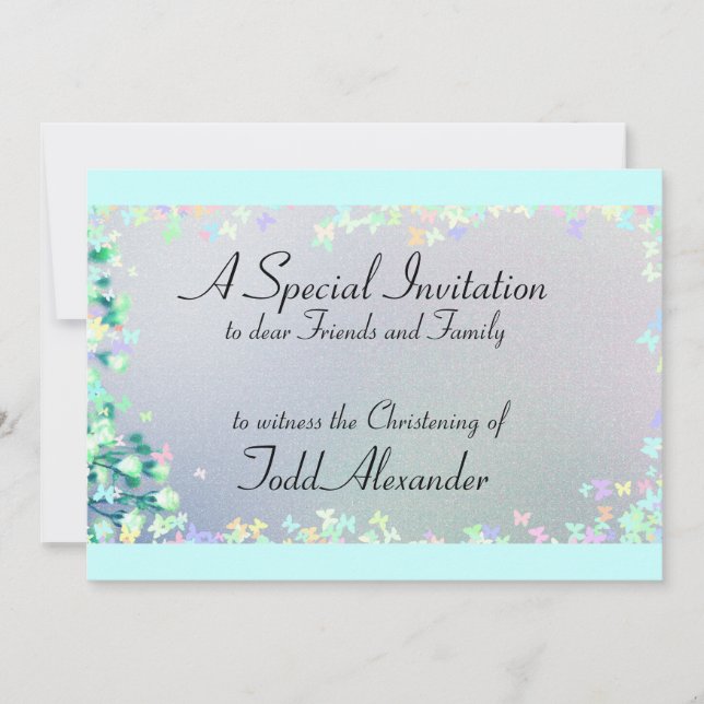Plantillas de bautismo de invitación (Anverso)