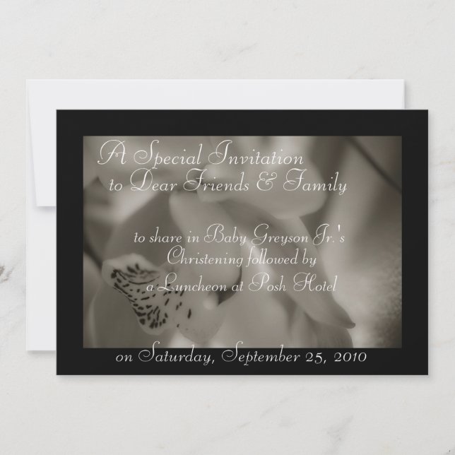 Plantillas de bautismo de invitación (Anverso)