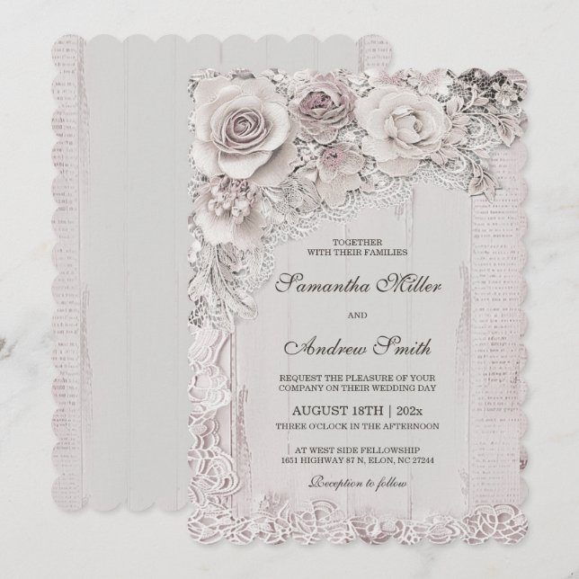 Plantillas de Boda Boho Vintage Elegantes (Anverso / Reverso)