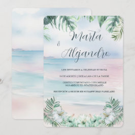 Plantillas de boda tropicales en acuarela is alrea