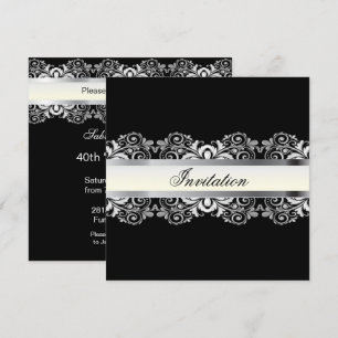 Plantillas de fiesta elegantes en negro y plata