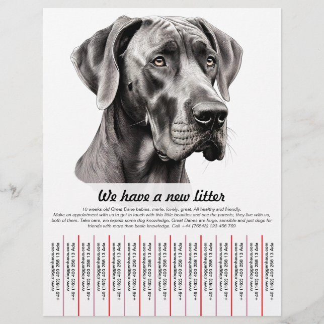 plantillas de folletos de cachorros en venta (Frente)