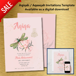 Plantillas de invitación Aqiqa Chica de libélula d