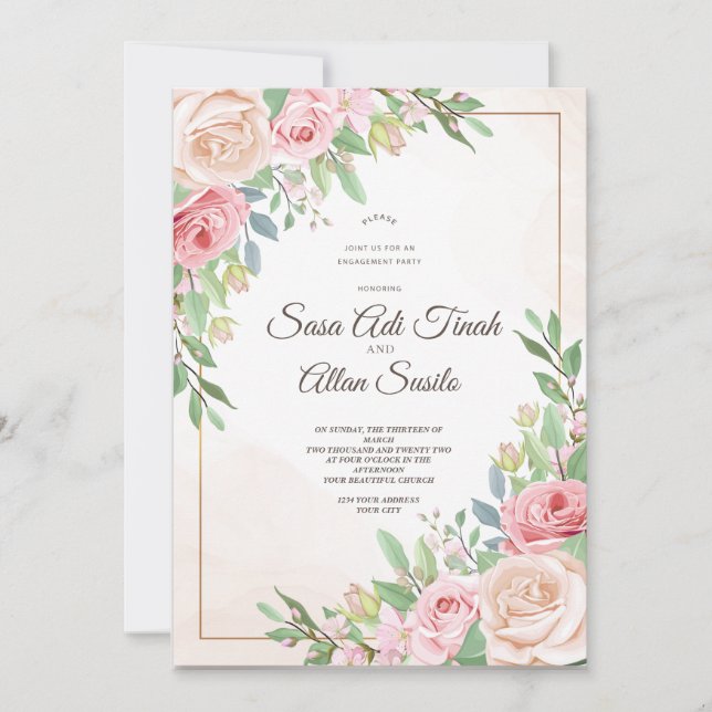 plantillas de invitación de boda (Anverso)