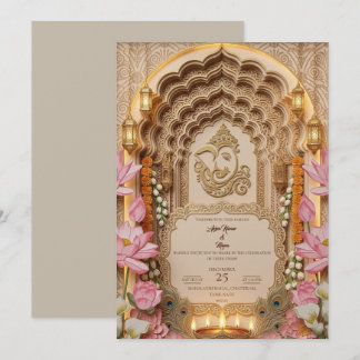 Plantillas de Invitación de Boda Hindú Tradicional