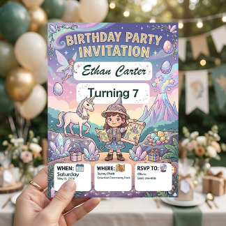 Plantillas de Invitación de Cumpleaños de Aventura