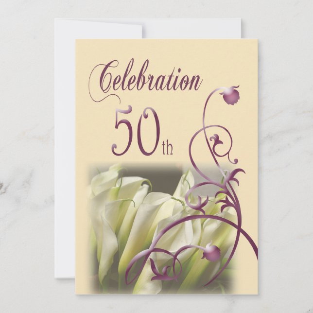 plantillas de invitación de cumpleaños número 50 (Anverso)