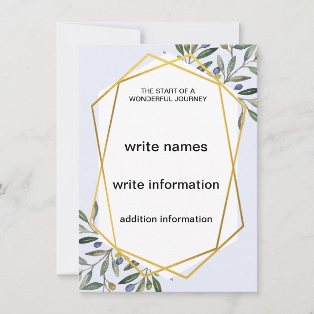 Plantillas de invitación de matrimonio (Anverso)