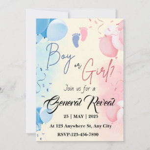 Plantillas de Invitación para Fiesta de Revelación