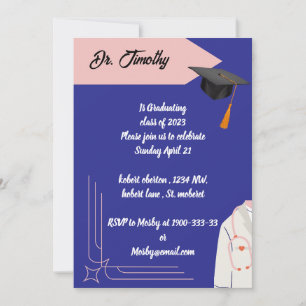 Plantillas de invitación para graduación médica ed