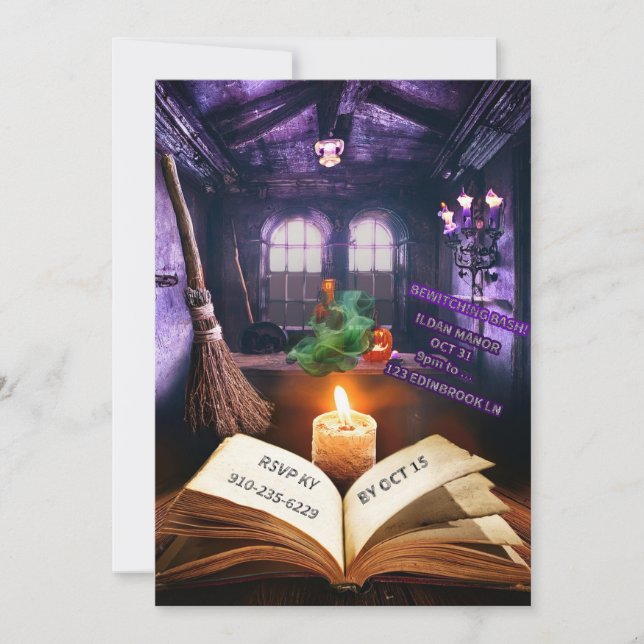 Plantillas de invitaciones creativas de Halloween (Anverso)