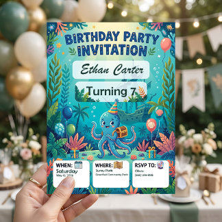 Plantillas de Invitaciones de Cumpleaños con Tema