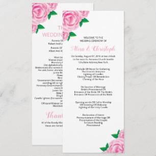 Plantillas de Programa de Boda para Ceremonia