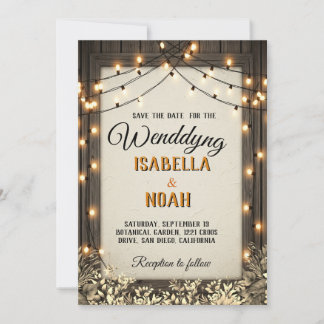 Plantillas de "Save the Date" para Bodas Rústicas