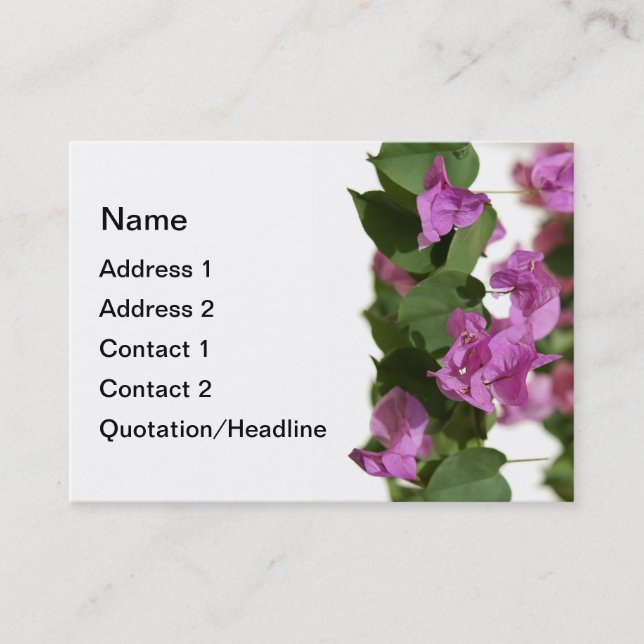 Plantillas de Tarjetas de Presentación de Bougainv (Anverso)