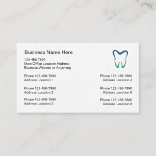 Plantillas de tarjetas de visita de Dentist de ubi